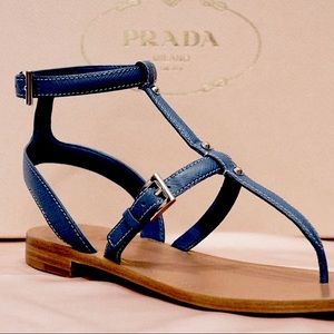 SOLD Prada gladiator cobalt blue sandals